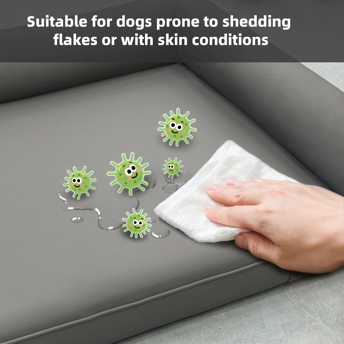 M-XXL Orthopedic Dog Bed Bolster Microfiber Leather Pet Dog Sofa Waterproof Couch Calming Bed with Removable Cover Easy Clean