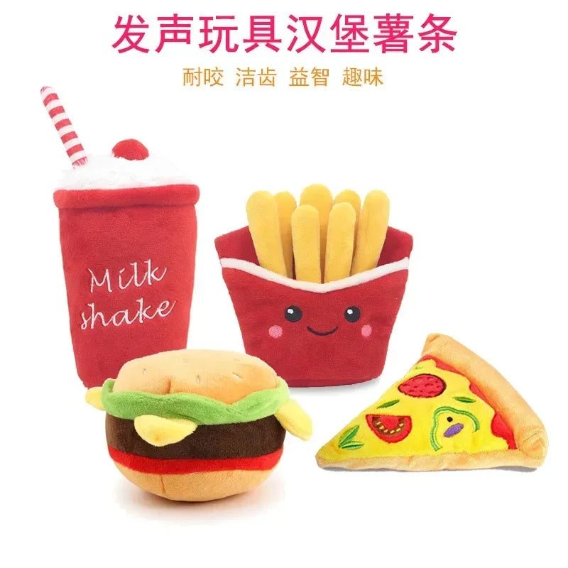 Supet pet sounding toy plush pizza resistant to chewing and molar training
