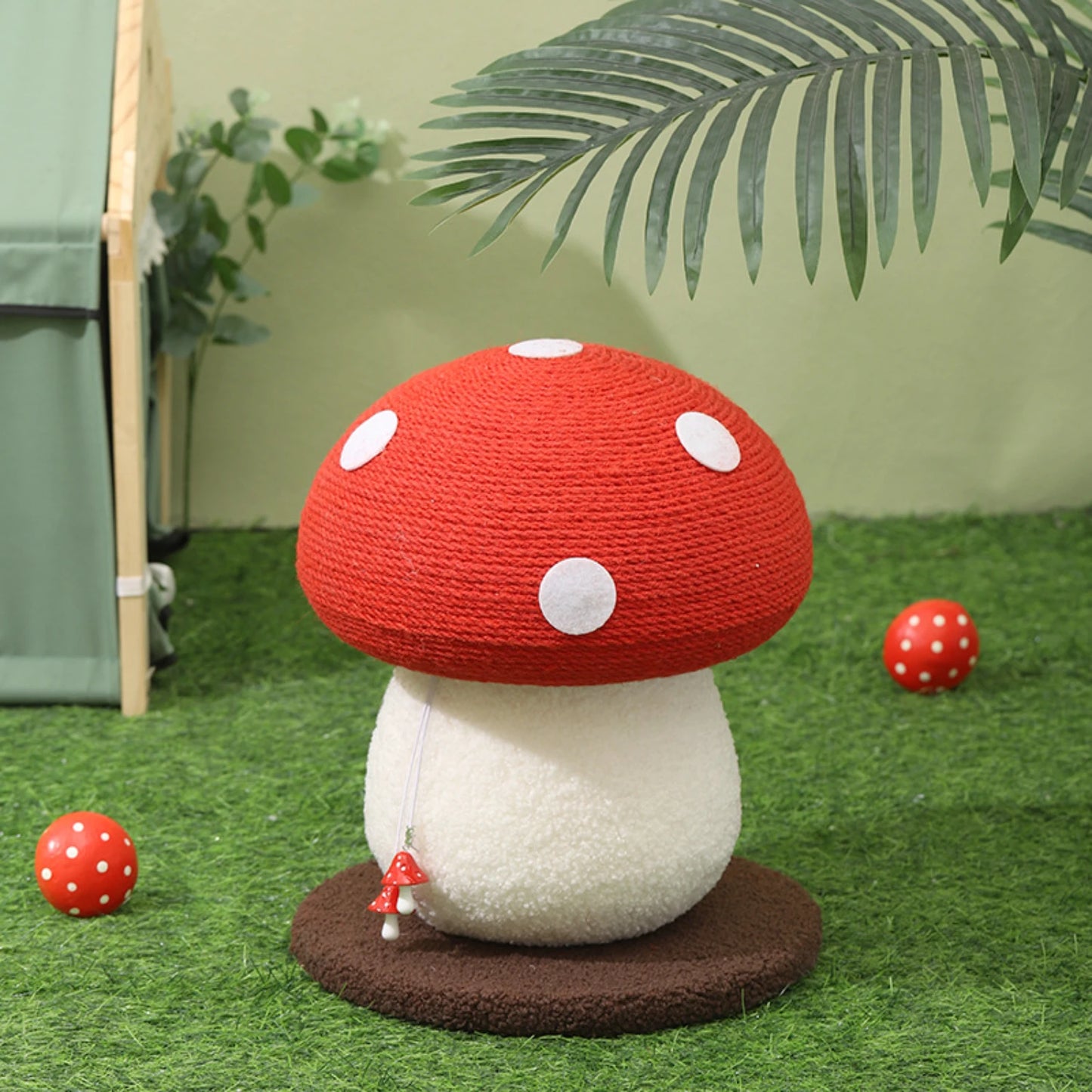 Mushroom Cat Scratcher Post, Mushroom Cat Tree & Cat Toys, Scratching Posts for Indoor Cats for Kittens Or Smaller Cat Cat