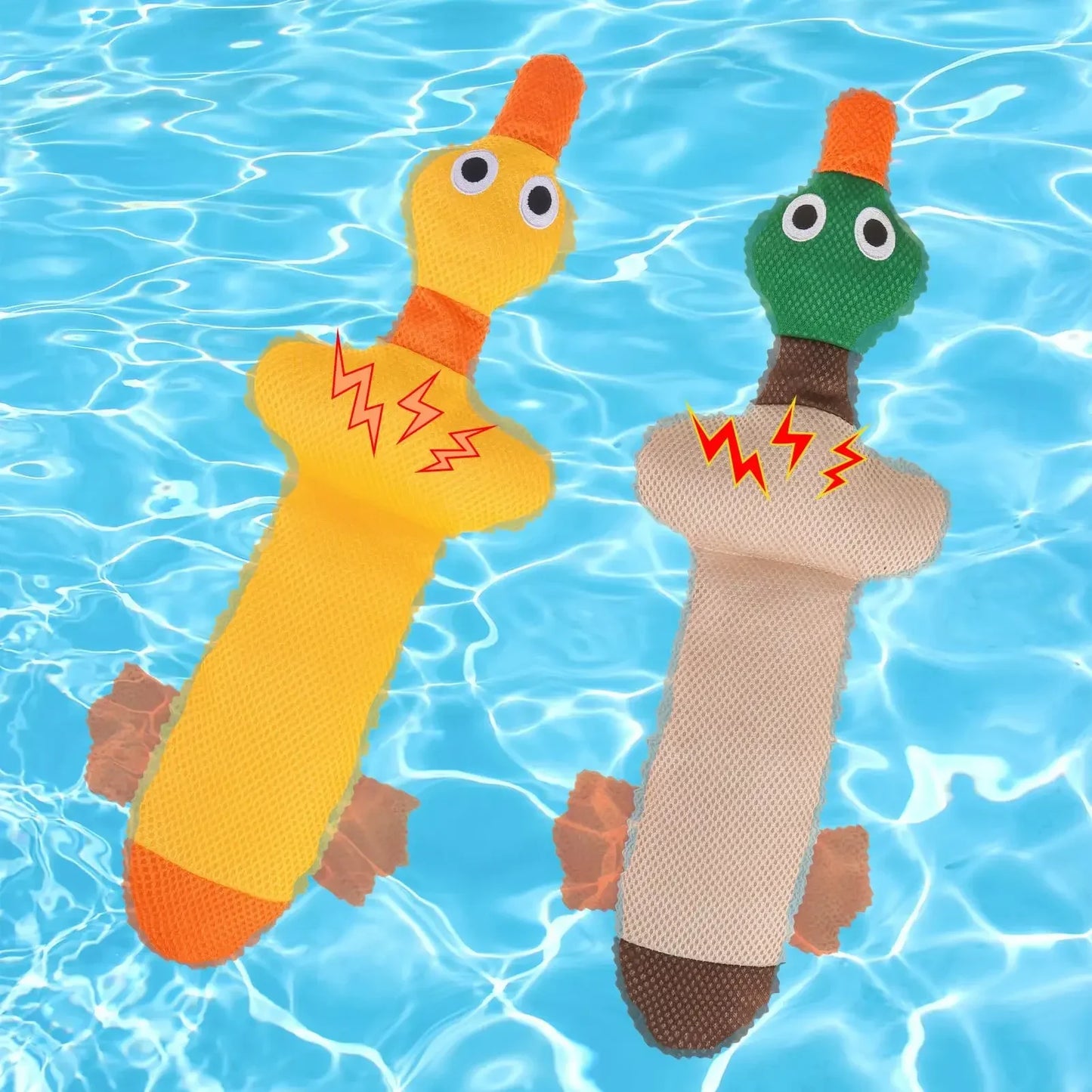 Floating Dog Water Pool Toys 2 packs - Suitable for medium/large-sized dogs, Duck-designed pool toys, summer dog toys